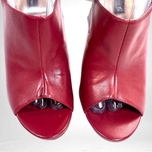 ALEJANDRA G Crimson Leather Studded Gladiator Stiletto Heels | Luxury Designer - Picture 5 of 11